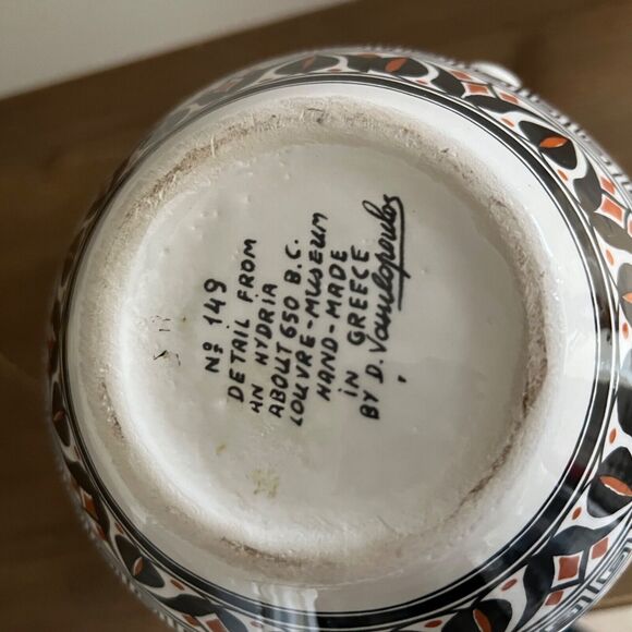 Greek pottery replica number 149, about 650 B.C, Louvre-museum  hand made - Picture 7 of 8